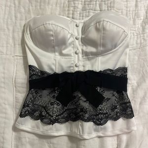 3️⃣ for $10 Black & White Lace Corset Top